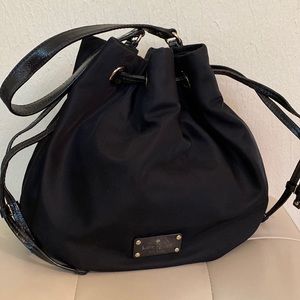 Black Nylon Kate Spade Bucket Bag